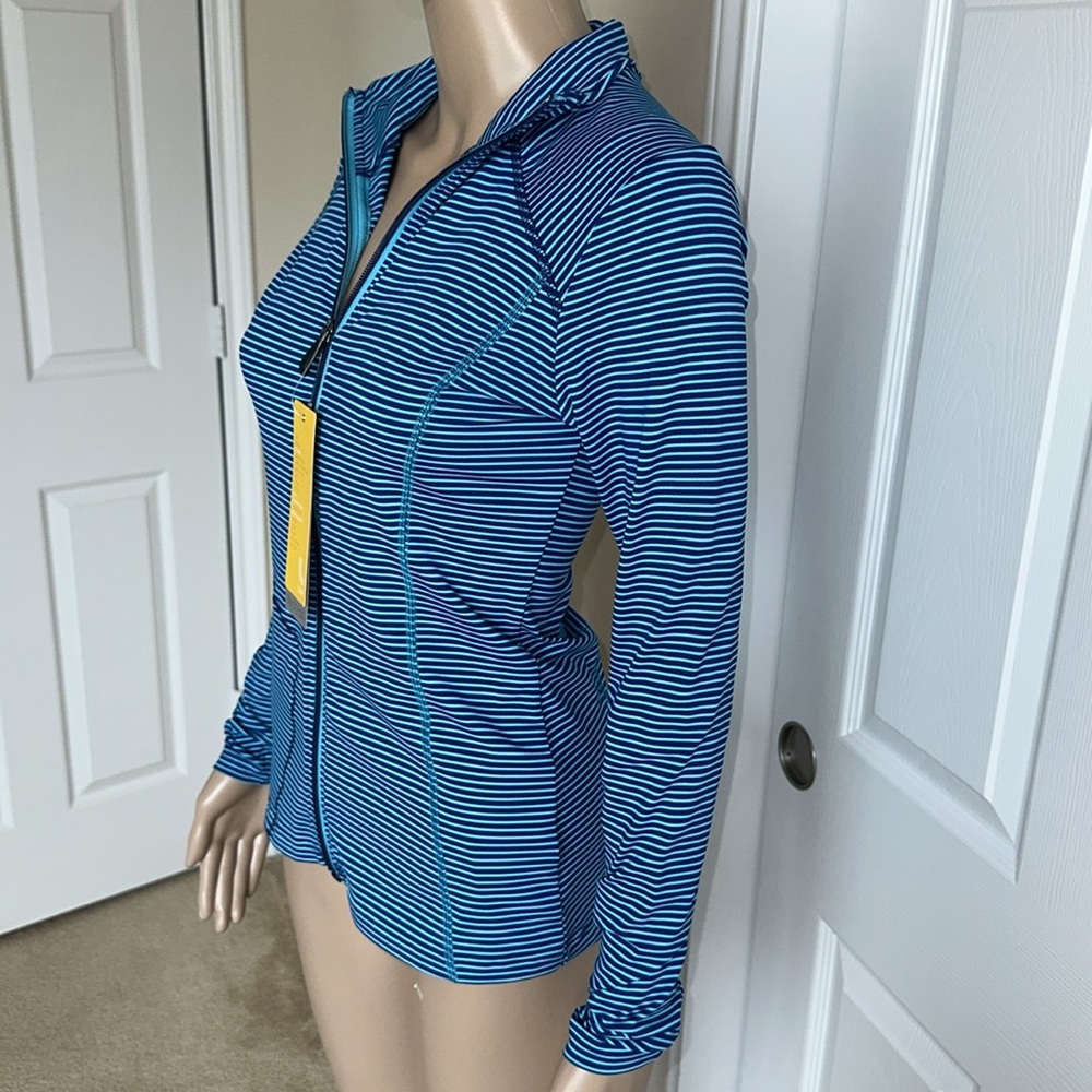 NWT LOLE Women's Blue Striped Ski Jacket Size Extra Small - Picture 3 of 16